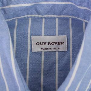 GUY ROVER ウエスタンシャツ 長袖 ストライプ柄 M 青 ブルー 白 ホワイト 24-11-0166-531