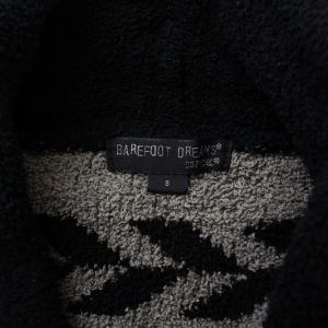 BAREFOOT DREAMS カーディガン ショールカラー フリース ボア ネイティブ柄 S 黒 ブラック グレー