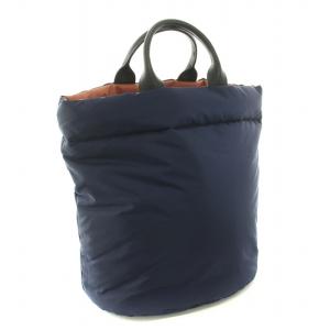 Tao トートバッグ ハンドバッグ 中綿 ナイロン レザー 紺 ネイビー 黒 ブラック