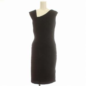 ノースリーブ ワンピース ひざ丈 タイト XXS 黒 ブラック /G