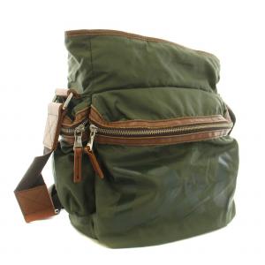 DOLCE&GABBANA ショルダーバッグ ナイロン ロゴプリント カーキ 茶 ブラウン