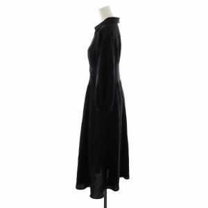 ANAYI 22SS シャツワンピース ロング丈 7分袖 34 XS 黒 ブラック