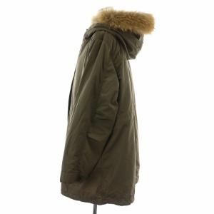 23区 マルチWAYタフタコート ダウン ジップアップ シングル ミドル フード チャイニーズラクーンファー ライナー付き 大きいサイズ