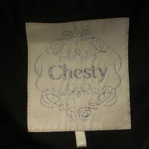 Chesty ダウンコート ビジュー キルティング ジャケット フード 0 S 黒 ブラック