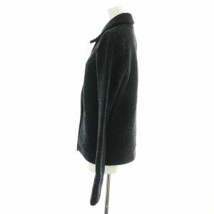 A.P.C. ニットジャケット シングル ステンカラー ウール S 黒 ブラック