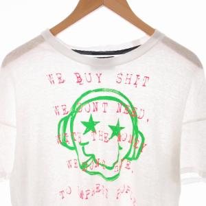 glamb スモークビーツカットソー Tシャツ 半袖 プリント 1 S 白 ホワイト GB0418-CS14 /MM