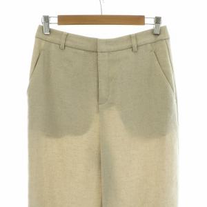 23区 タグ付き スラックスパンツ ストレート ジッパーフライ 36 S ベージュ