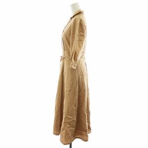 BLUE LABEL CRESTBRIDGE ワンピース ロング丈 半袖 チェック柄 38 M ベージュ