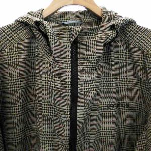 Columbia ナイロンジャケット ウィンドブレーカー チェック ロゴ ドローコード M ベージュ