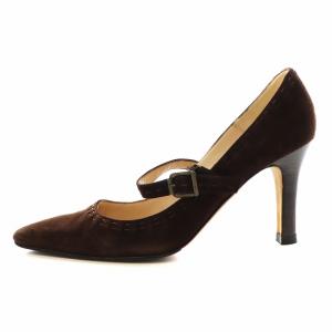 MANOLO BLAHNIK パンプス ポインテッドトゥ ヒール スエード 36.5 23.5cm 茶 ブラウン