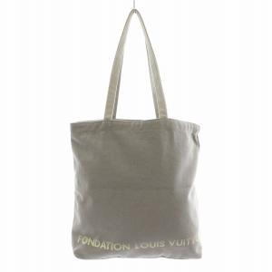 LOUIS VUITTON トートバッグ ハンドバッグ キャンバス ロゴ プリント グレー