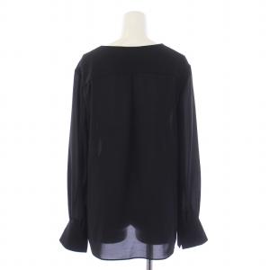 DAISY LIN シャツ ブラウス 長袖 スキッパーネック シアー シースルー 38 S 黒 ブラック