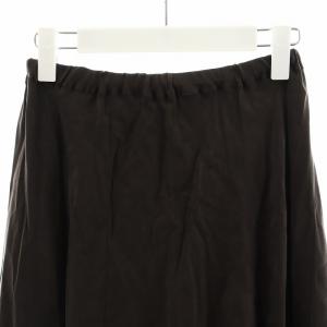 Plage 23AW Washable Fibril フレアスカート ロング丈 36 S 茶 ブラウン 23060922107230