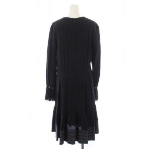 3.1 phillip lim ワンピース ひざ丈 長袖 シルク 0 XS 黒 ブラック 白 ホワイト /BM