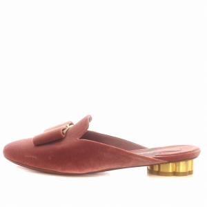 Salvatore Ferragamo ミュール ヴァラ ベロア サンダル 6.5 24cm ピンク