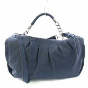 MICHAEL Michael Kors ハンドバッグ ショルダーバッグ 2WAY レザー チャーム付き 紺 ネイビー