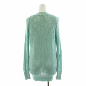 STRASBURGO カーディガン ニット カットソー 薄手 ロング Vネック 36 S 水色 ライトブルー