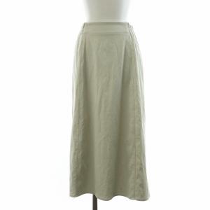 Theory 24SS STRETCH OXFORD ELASTIC TULIP フレアスカート ミモレ ロング 麻