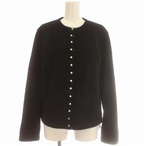 プレッション カーディガン スウェット 裏起毛 長袖 2 M 黒 ブラック /G