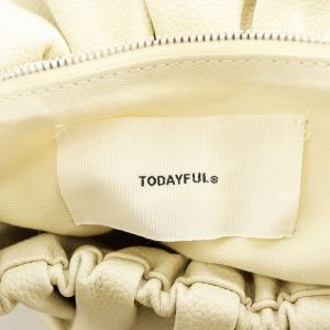 TODAYFUL 23AW エコレザーギャザーバッグ Ecoleather Gather Bag トートバッグ ショルダーバッグ クリーム色