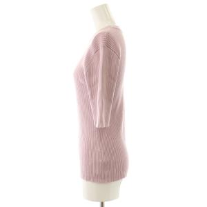 CLANE H/N HALF SLEEVE RIB KNIT TOPS リブニット カットソー クルーネック プルオーバー