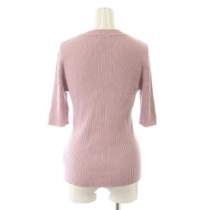 CLANE H/N HALF SLEEVE RIB KNIT TOPS リブニット カットソー クルーネック プルオーバー