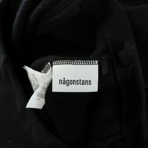 nagonstans バックウォームアシンメバルーンskirt スカート ミモレ ロング ストレッチ 無地 裏起毛 S 黒 ブラック 470EA681-1980