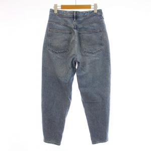 upper hights THE WOMAN FLOW デニムパンツ ジーンズ テーパード ジップフライ ダメージ加工 コットン 23 XS 青 ブルー