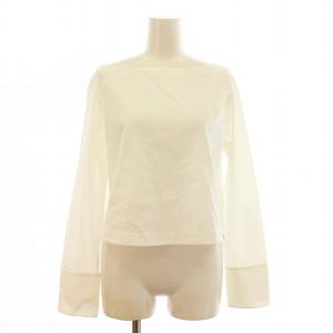 24SS COTTON SHIRTING BOAT NK VOL SH ブラウス プルオーバー 長袖 ボートネック