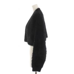 CELFORD 22AW ファーライクニットボレロ カーディガン 羽織り 長袖 F 黒 ブラック