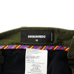 DSQUARED2 22SS スキニーカーゴパンツ クロップド ボタンフライ 38 S カーキ S75KB0260