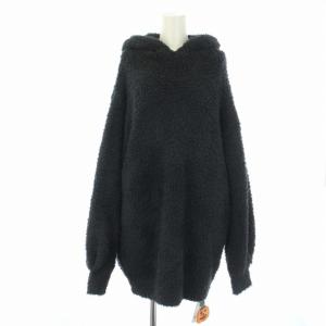 gelato pique Halloween限定 ジェラート クロネコBIGパーカ ルームウェア 長袖 F 黒 ブラック PWNO214043