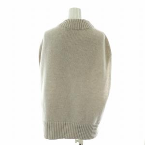 GALERIE VIE 21AW ファインウールビルドネックベスト ジレ ニット プルオーバー ハイネック S アイボリー 23-02-14-02105