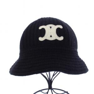 CELINE クロシェバケットハット トリオンフ ブラック 2A80T384D