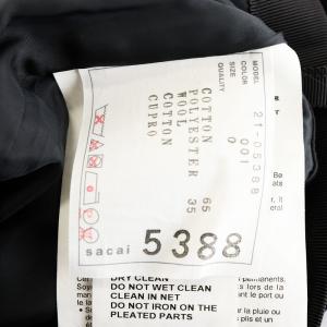 sacai SUITING SKIRT プリーツ アシンメトリー 0 ブラック