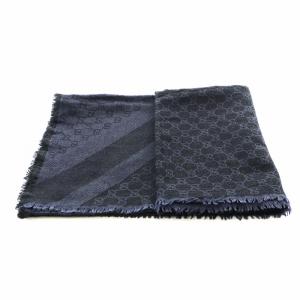 GUCCI GG柄 ストール グレー ネイビー