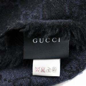 GUCCI GG柄 ストール グレー ネイビー