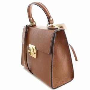 Deuxieme Classe AULENTTI 2WAY ハンドバッグ ショルダーバッグ レザー F 茶 ブラウン