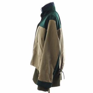 sacai GROSGRAIN MIX BLOUSON 1 ベージュ カーキ ネイビー