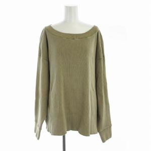 23AW ヘビーテレコプルオーバー カットソー リブニット オーバーサイズ 長袖 F 茶 ブラウン 23070200309030