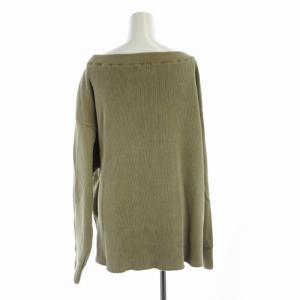 Spick&Span 23AW ヘビーテレコプルオーバー カットソー リブニット オーバーサイズ 長袖 F 茶 ブラウン 23070200309030