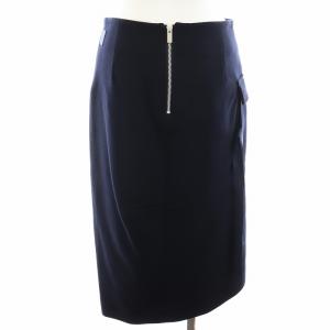 sacai アシンメトリー ベルテッド ASYMMETRY BELTED SKIRT タイトスカート ミモレ ロング ウール 1 M 紺
