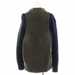 sacai ニット カラーブロック 1 グレー ネイビー ブラック