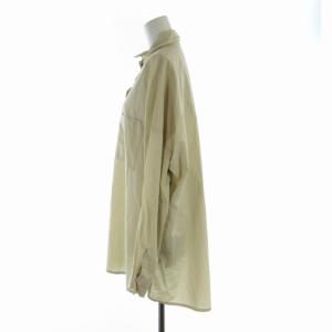 EVERYDAY I LIKE ワイドシャツ ブラウス チュニック ビックシルエット 長袖 F ベージュ 20050500803010