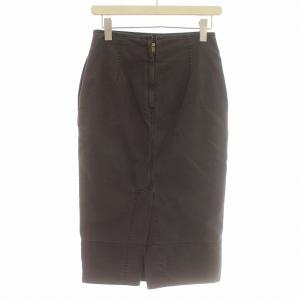 MADISONBLUE スカート ひざ丈 タイト スリット ウォッシュ加工 1 S グレー /G