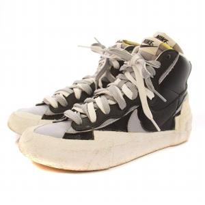 NIKE sacai BLAZER MID BLACK/WOLF GREY