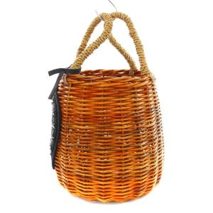 LUDLOW HORSESHOE バスケット カゴバッグ ハンドバッグ レザー スタッズ装飾 茶 ブラウン 黒 ブラック