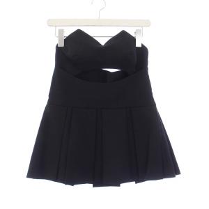 LUDLOW ベアトップ チューブトップ プリーツ 1 ブラック 22-LD22A-VT001