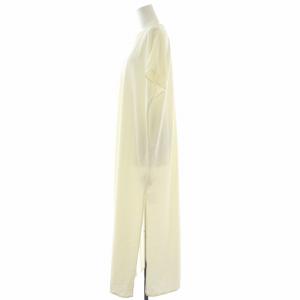 THE RERACS THERERACS ザリラクス 22SS ワンピース マキシ ロング フレンチスリーブ 半袖 クルーネック 無地 38 M アイボリー