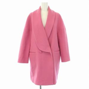スプリングコート 春アウター ショールカラー ミドル丈 ロング 36 S ピンク /TK